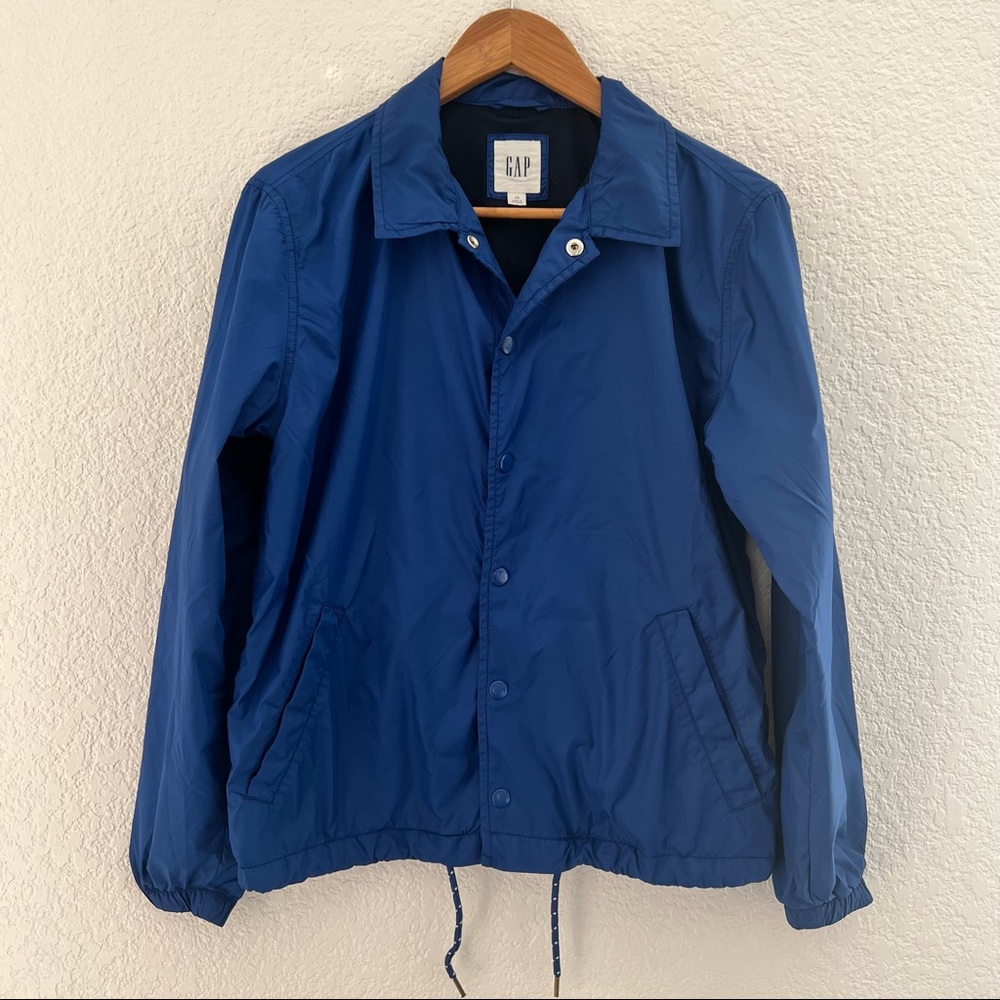 Gap mens royal blue windbreaker jacket